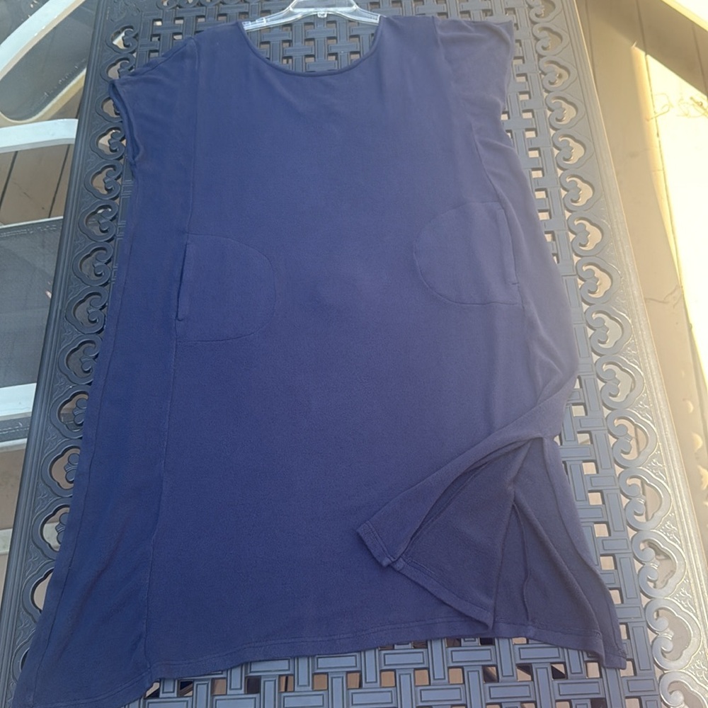 Johnny Was Calme Hachi Cap Sleeves Midi Dress in Navy Size XL - Picture 9 of 13